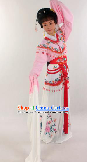 Chinese Beijing Opera Hua Tan Garment Costumes Ancient Fairy Pink Dress Outfits Traditional Shaoxing Opera A Dream in Red Mansions Clothing