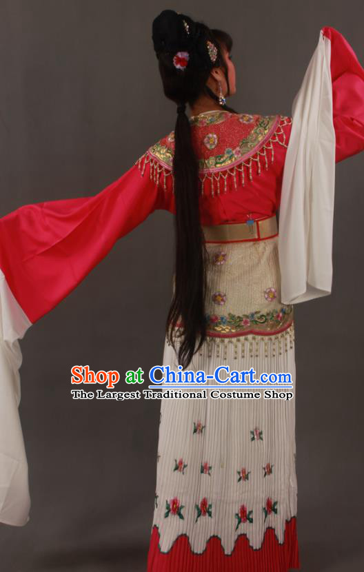 Chinese Traditional Shaoxing Opera Actress Clothing Beijing Opera Hua Tan Garment Costumes Ancient Fairy Princess Pink Dress Outfits