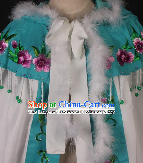 Chinese Traditional Shaoxing Opera Actress Clothing Beijing Opera Hua Tan Cape Ancient Princess Embroidered Mantle