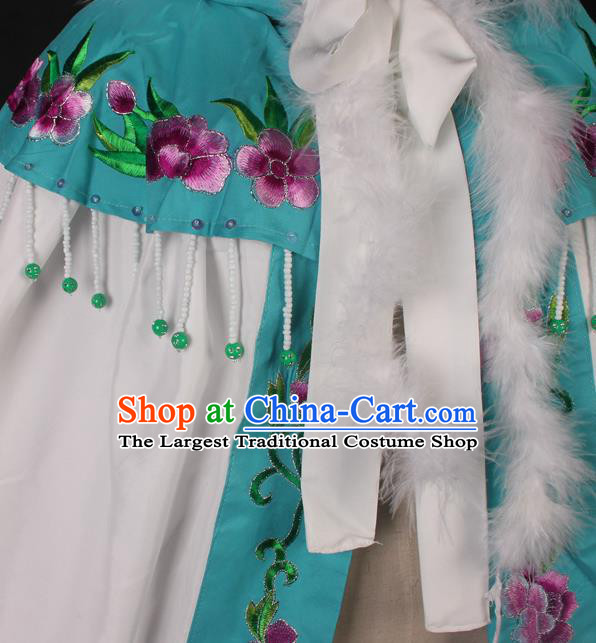 Chinese Traditional Shaoxing Opera Actress Clothing Beijing Opera Hua Tan Cape Ancient Princess Embroidered Mantle