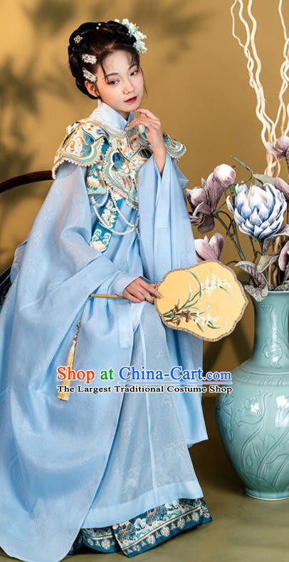 China Ming Dynasty Royal Infanta Historical Clothing Ancient Noble Woman Garment Costumes Traditional Embroidered Hanfu Dresses