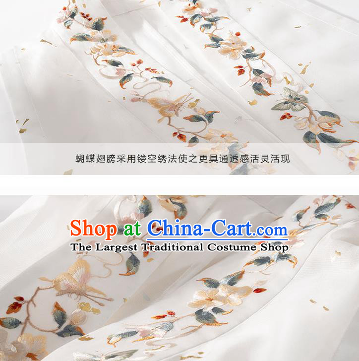 China Traditional Hanfu Dress Garments Ming Dynasty Nobility Lady Historical Clothing Ancient Young Beauty Costumes for Women