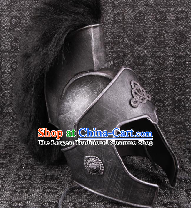 Custom Rome Warrior Hat European Medieval Ages General Helmet Sparta Hero Headwear