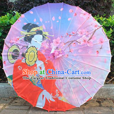 Japanese Traditional Festival Umbrellas Beautiful Women Umbrella Classical Umbrella Geisha Printing Silk Umbrella