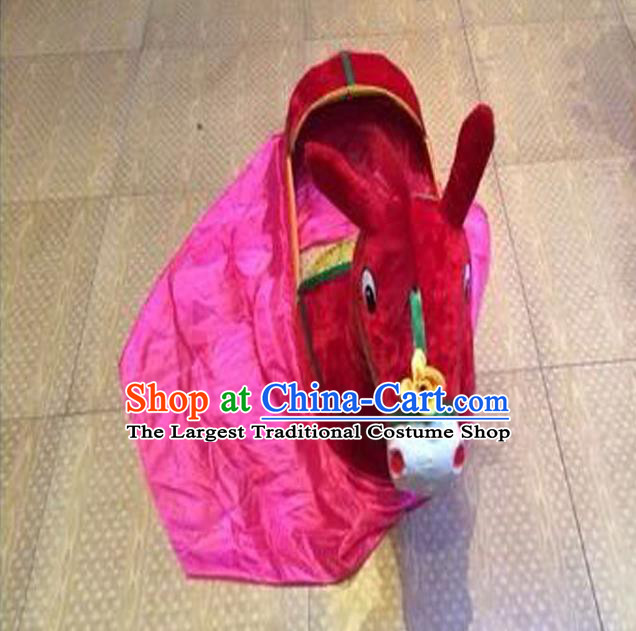 Chinese Yangko Dance Red Donkey Land Boat Folk Dance Accessories New Year Performance Props