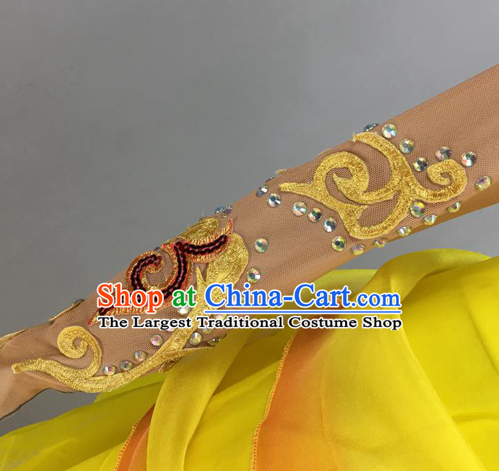 China Stage Performance Yellow Uniforms Classical Dance Fashion Dress Flying Fairy Dance Garment Costumes Thousands Hands Guanyin Clothing
