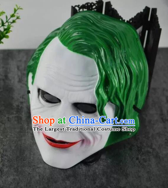 Professional Stage Performance Accessories Halloween Cosplay Clown Face Mask Handmade Joker Mask Headgear