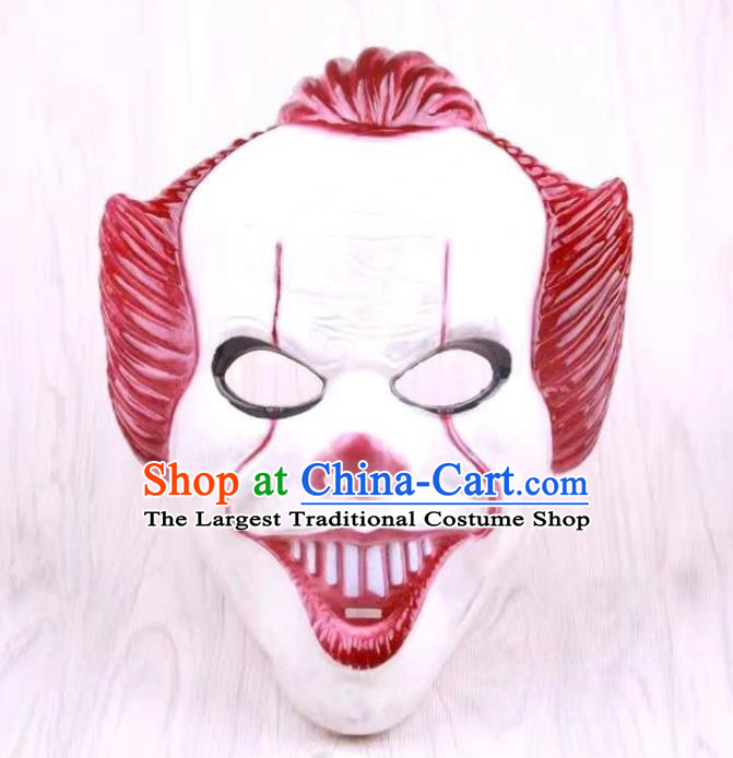 Professional Handmade Yellow Fur Joker Mask Headgear Stage Performance Accessories Halloween Cosplay Clown Face Mask
