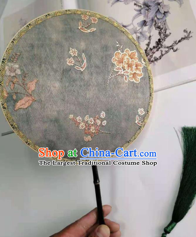 China Handmade Bride Silk Fan Suzhou Palace Fan Classical Dance Circular Fan Traditional Wedding Fan