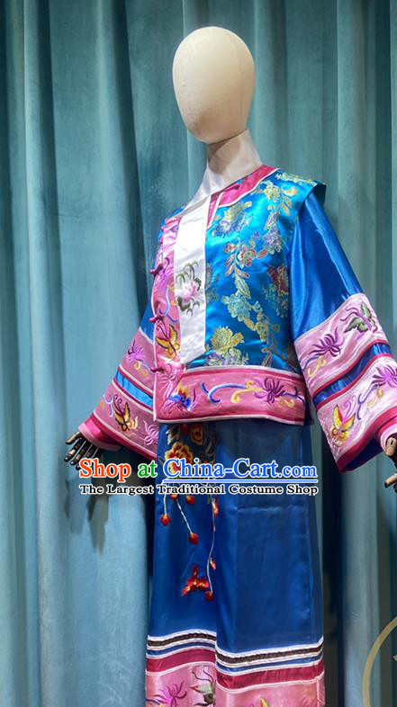 Chinese Qing Dynasty Princess Blue Dress Outfits Traditional Drama My Fair Princess Xiao Yanzi Garment Costumes Ancient Palace Lady Clothing