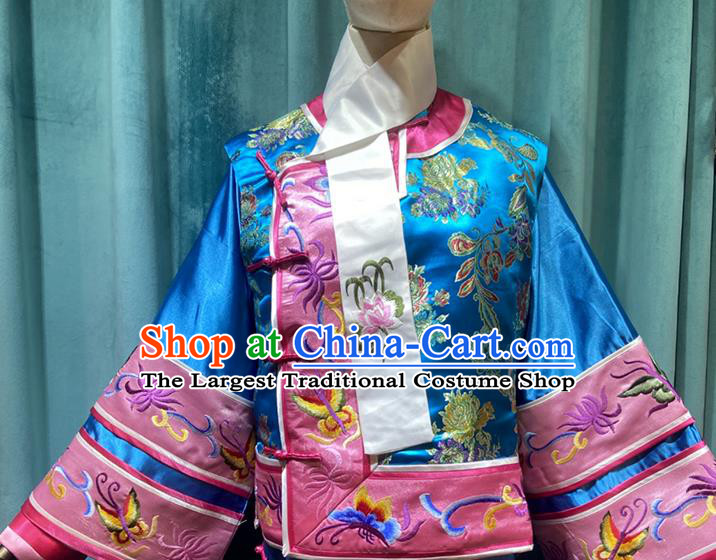 Chinese Qing Dynasty Princess Blue Dress Outfits Traditional Drama My Fair Princess Xiao Yanzi Garment Costumes Ancient Palace Lady Clothing