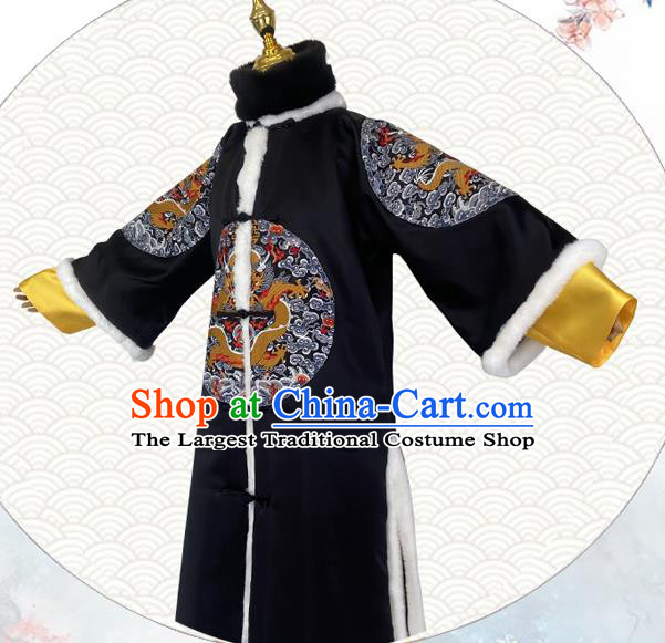 China Ancient Manchu Children Robe Apparels Drama Prince Clothing Qing Dynasty Boys Royal Highness Garment Costumes