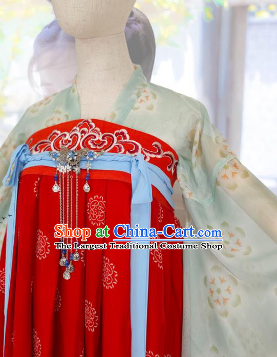 Chinese Tang Dynasty Princess Red Dress Outfits Traditional Drama Chang Ge Xing Li Leyan Garment Costumes Ancient Palace Lady Clothing