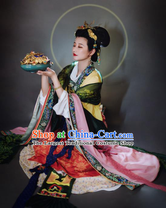 China Song Dynasty Noble Woman Historical Clothing Ancient Royal Countess Garment Costumes Traditional Hanfu Dress Attires