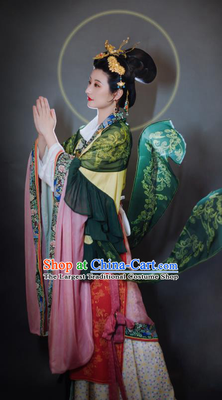 China Song Dynasty Noble Woman Historical Clothing Ancient Royal Countess Garment Costumes Traditional Hanfu Dress Attires