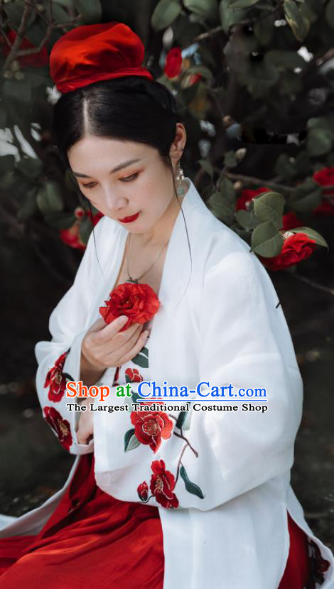 China Song Dynasty Young Woman Hanfu Dress Attires Ancient Beauty Garment Costumes Traditional Civilian Female Historical Clothing