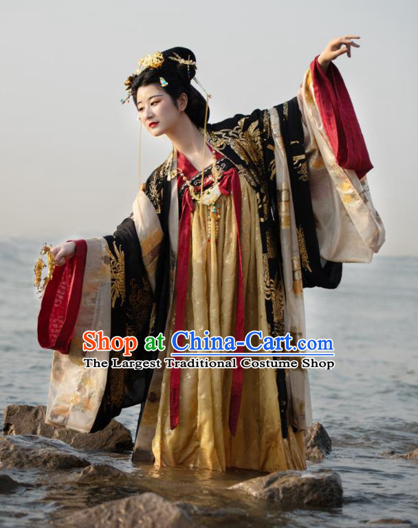 China Ancient Empress Garment Costumes Traditional Palace Beauty Historical Clothing Tang Dynasty Imperial Consort Hanfu Dress Apparels