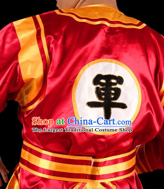 China Cosplay Qing Dynasty Warrior Costumes Beijing Opera Wusheng Clothing Traditional Peking Opera Soldier Red Outfits