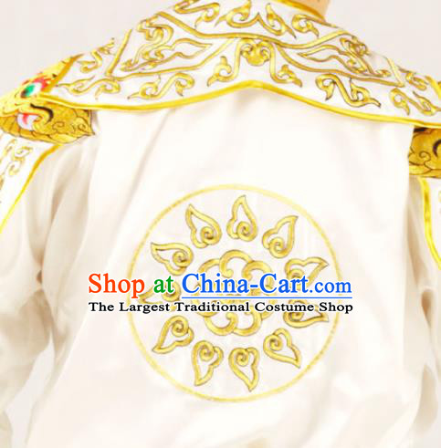 China Peking Opera Wusheng Costumes Beijing Opera Liangshan Hero Clothing Traditional Cosplay Soldier White Outfits