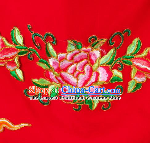 Chinese Beijing Opera Swordswoman Garment Costume Peking Opera Actress Mantle Traditional Cosplay Goddess Embroidered Red Cape