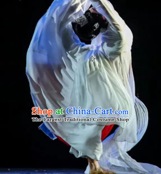 Chinese Hanfu Dance Garment Costumes Female Solo Dance Clothing Classical Dance White Dress Stage Performance Outfits
