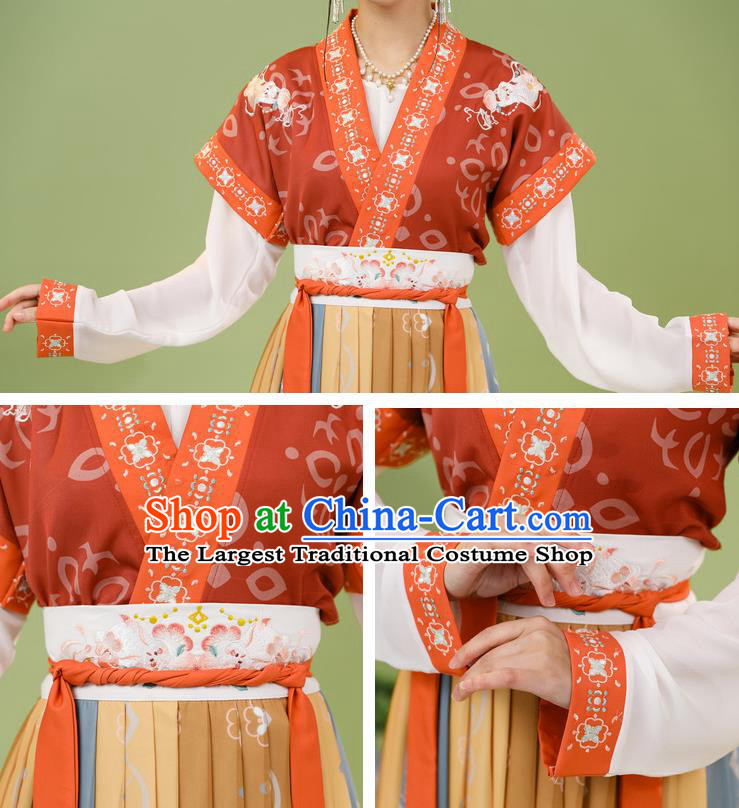 China Ancient Fairy Hanfu Dress Tang Dynasty Historical Clothing Traditional Royal Princess Garment Costumes Complete Set