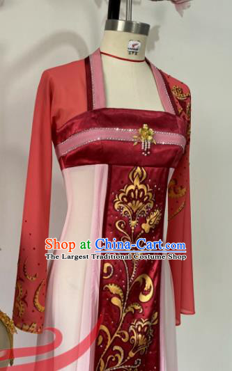 Chinese Woman Hanfu Dance Clothing Classical Dance Garment Costumes Beauty Stage Performance Red Dress Outfits