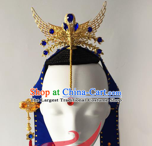 Top China Korean Minority Female Dance Golden Hair Crown Chaoxian Nationality Stage Performance Headdress Ethnic Dance Hair Accessories