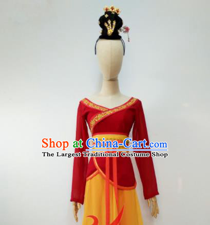 Chinese Beauty Dance Clothing Classical Dance Garment Costumes Stage Performance Palace Fan Dance Dress Outfits