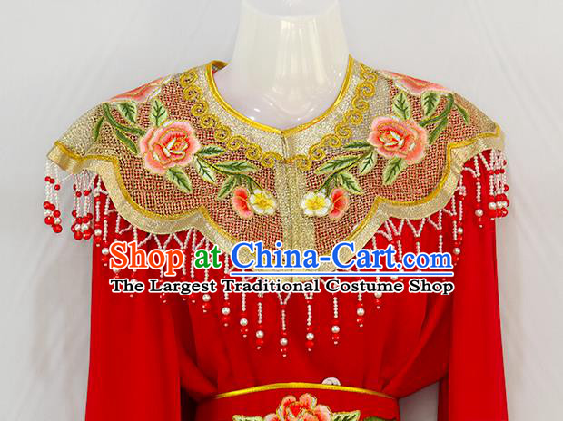 Chinese Peking Opera Hua Tan Clothing Ancient Noble Lady Garment Costumes Traditional Gaoja Opera Princess Red Dress Outfits