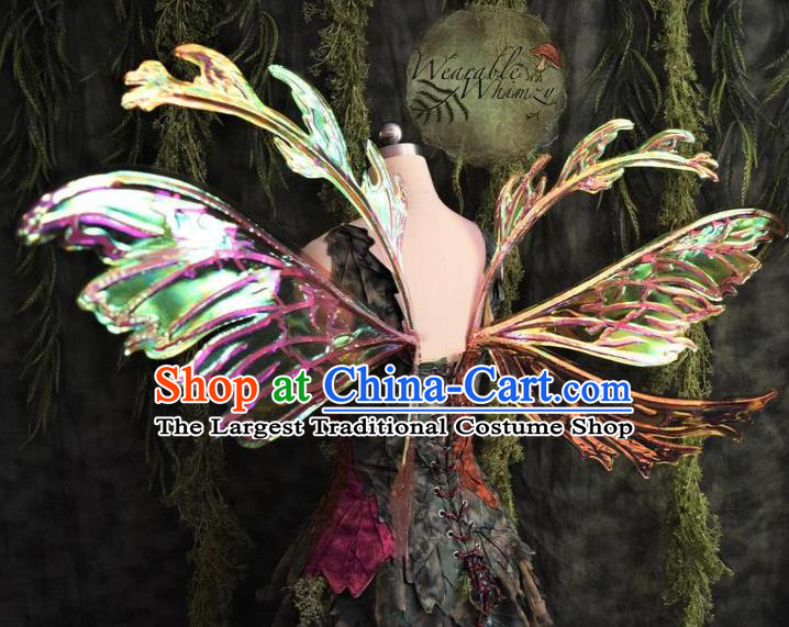 Custom Halloween Stage Show Decorations Carnival Parade Back Accessories Brazil Catwalks Props Cosplay Fairy Butterfly Wings