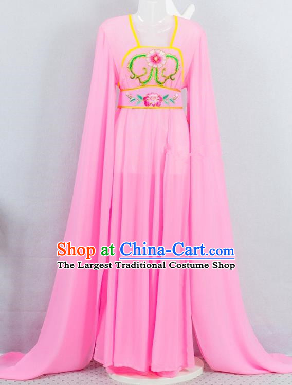 Chinese Traditional Huangmei Opera Court Maid Pink Dress Peking Opera Xiaodan Outfits Clothing Ancient Young Lady Garment Costumes