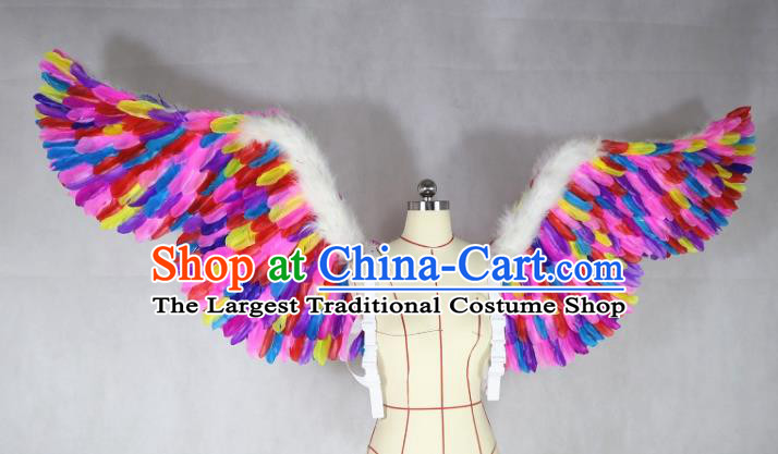 Custom Miami Catwalks Back Decorations Ceremony Performance Accessories Stage Show Colorful Feathers Props Halloween Cosplay Angel Wings