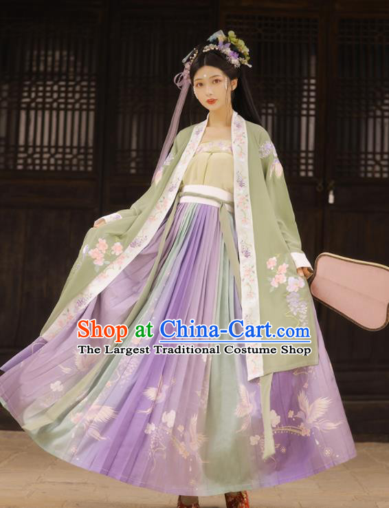China Traditional Historical Garment Costumes Ancient Nobility Lady Hanfu Dress Song Dynasty Palace Princess Clothing