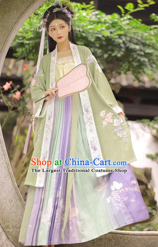 China Traditional Historical Garment Costumes Ancient Nobility Lady Hanfu Dress Song Dynasty Palace Princess Clothing