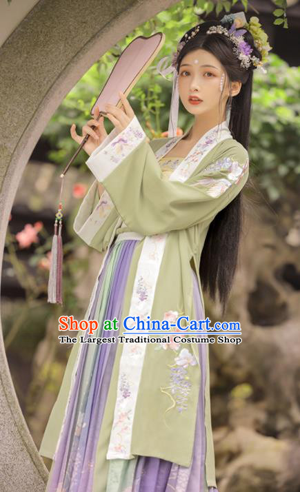 China Traditional Historical Garment Costumes Ancient Nobility Lady Hanfu Dress Song Dynasty Palace Princess Clothing