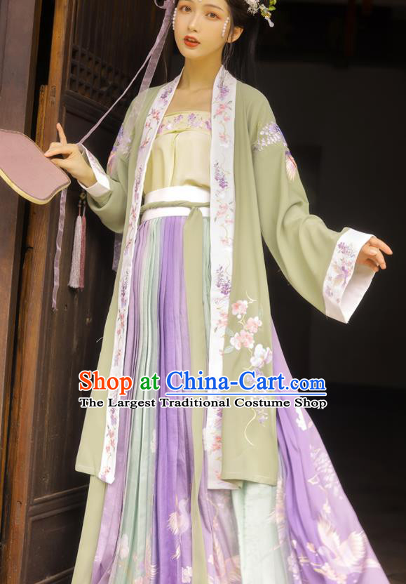 China Traditional Historical Garment Costumes Ancient Nobility Lady Hanfu Dress Song Dynasty Palace Princess Clothing