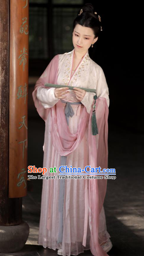 China Traditional Song Dynasty Palace Lady Historical Garment Costumes Ancient Royal Princess Hanfu Dress Clothing
