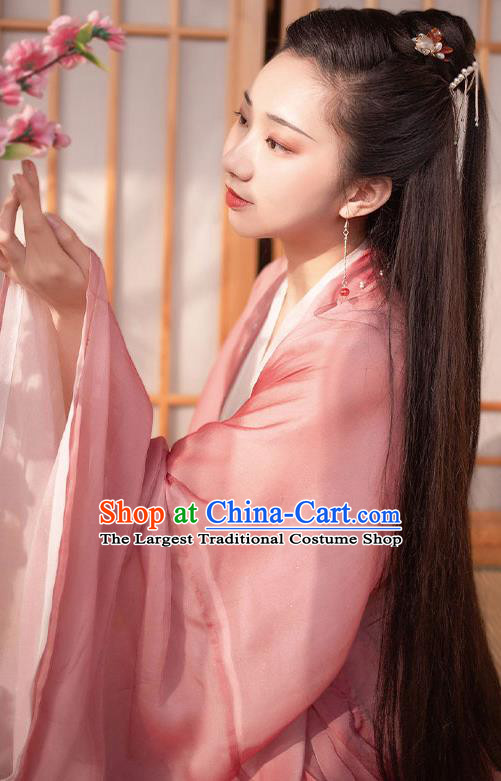 China Ancient Garment Costumes Traditional Court Princess Hanfu Dress Tang Dynasty Palace Woman Historical Clothing