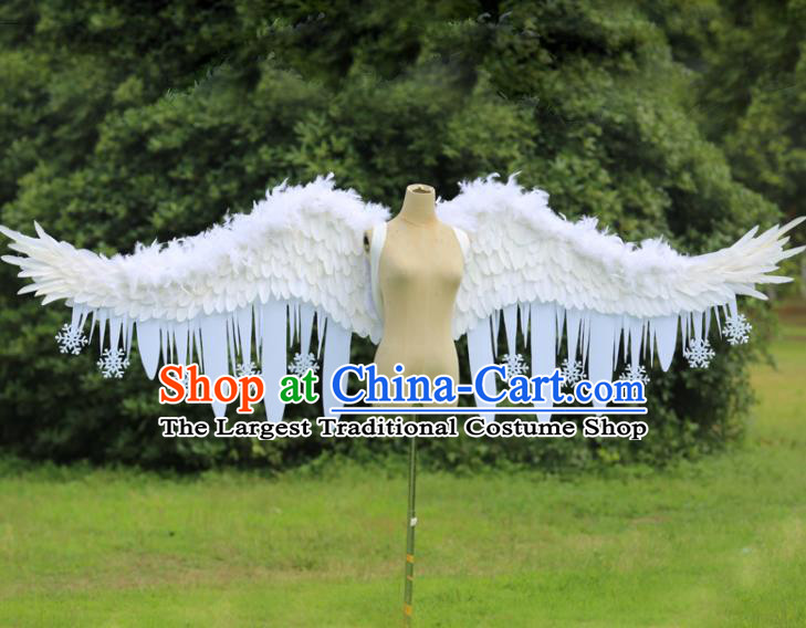 Custom Miami Stage Show Feather Wear Christmas Catwalks Props Opening Dance Deluxe Angel Wings Carnival Parade Accessories