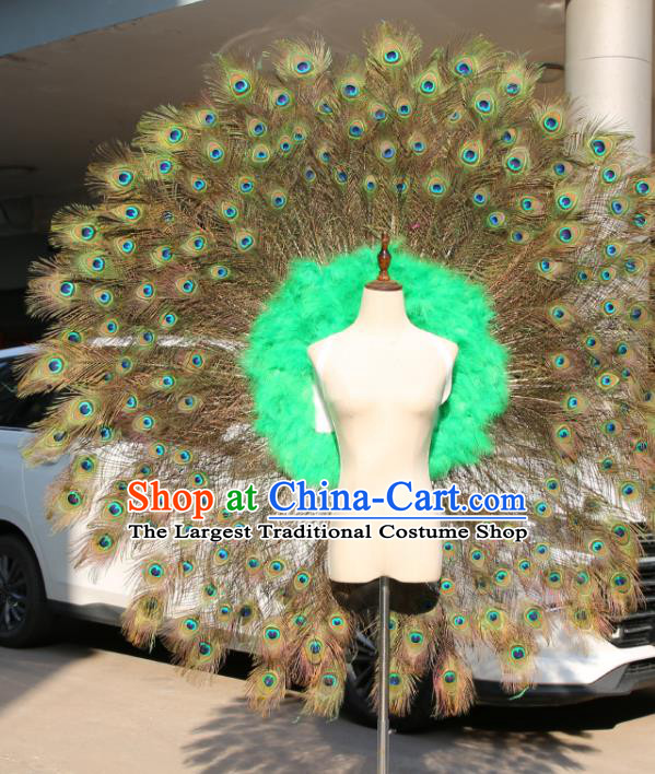 Custom Opening Dance Deluxe Angel Wings Carnival Parade Back Accessories Miami Stage Show Peacock Feather Wear Christmas Catwalks Props