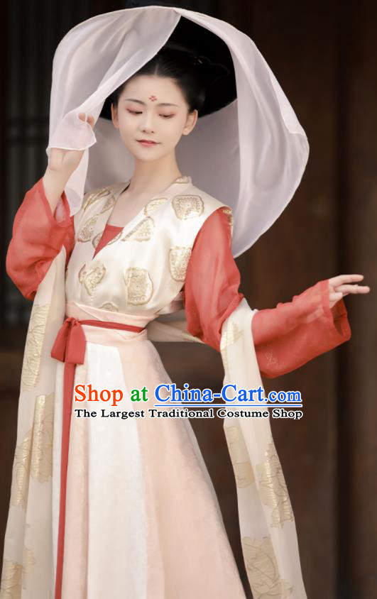 China Ancient Palace Beauty Garment Costumes Tang Dynasty Princess Historical Clothing Traditional Hanfu Dress Complete Set