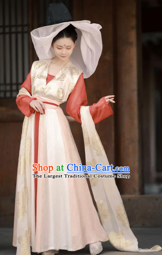 China Ancient Palace Beauty Garment Costumes Tang Dynasty Princess Historical Clothing Traditional Hanfu Dress Complete Set