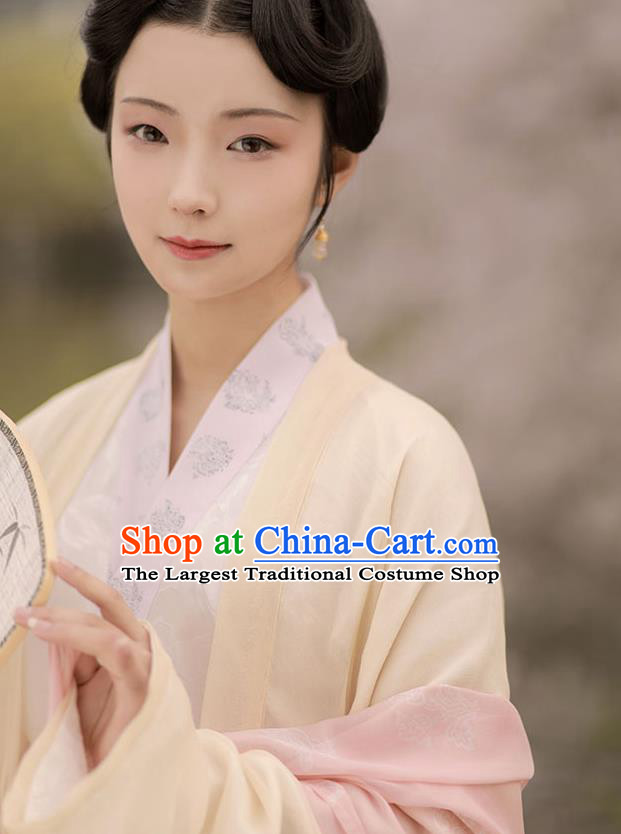 China Traditional Hanfu Dress Ancient Young Beauty Garment Costumes Song Dynasty Court Princess Historical Clothing Full Set