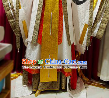 Chinese Puppet Show Swordsman Garment Costumes Ancient Royal King Robe Uniforms Traditional Cosplay Emperor Clothing