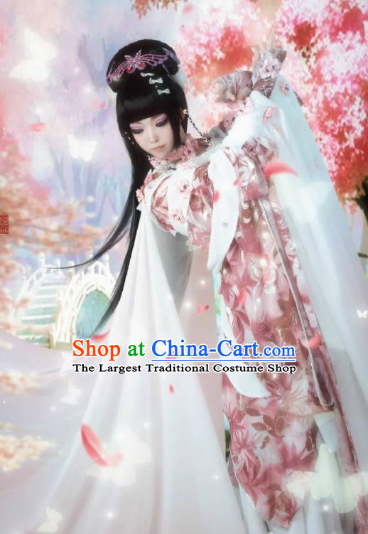 China Cosplay Chivalrous Woman Dress Outfits Traditional Puppet Show Zuo Shouxiang Garment Costumes Ancient Princess Clothing