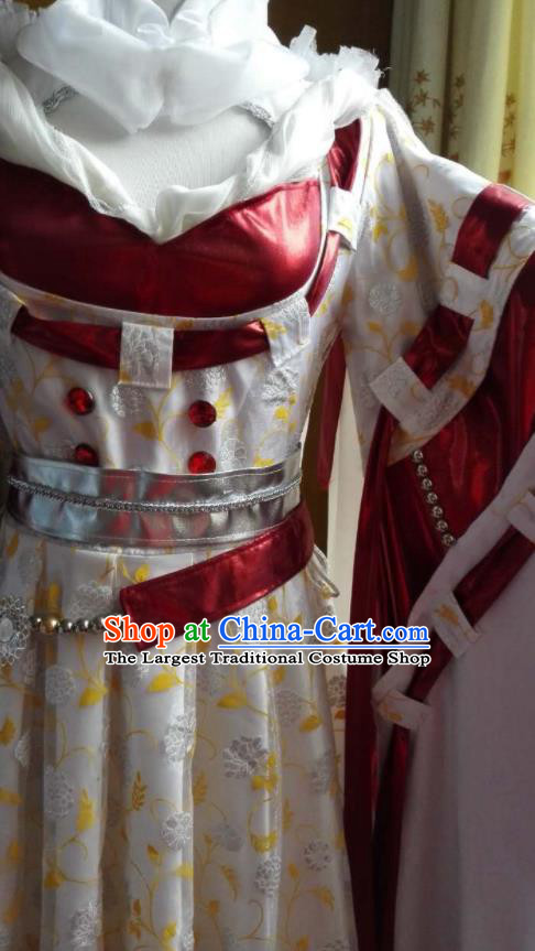 China Cosplay Female Knight Dress Outfits Traditional Puppet Show Young Lady Yu Yinshuang Garment Costumes Ancient Swordswoman Clothing