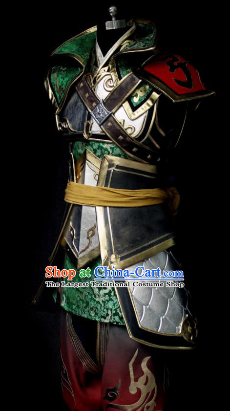 Chinese Traditional Cosplay General Zhang Bao Clothing Game Dynasty Warriors Swordsman Garment Costumes Ancient Soldier Armor Uniforms