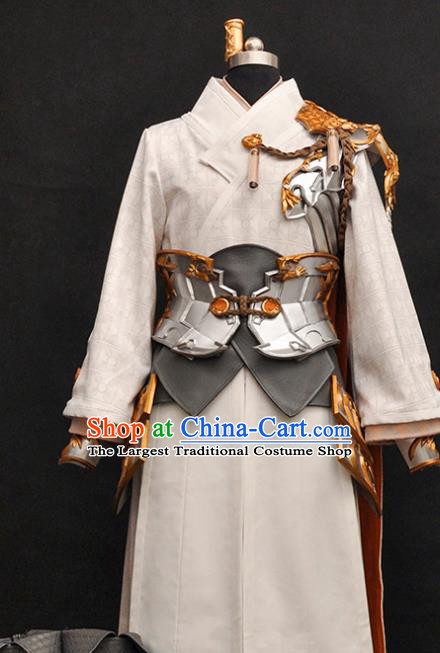 Chinese Ancient Swordsman Armor Uniforms Traditional Cosplay Young Knight Clothing Swords of Legends Warrior Ge Xuan Garment Costumes