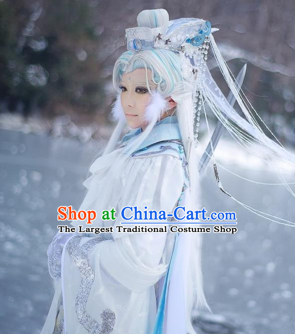 Chinese Traditional Cosplay Chivalrous Knight Clothing Puppet Show Yuan Wuxiang Garment Costumes Ancient Swordsman Uniforms